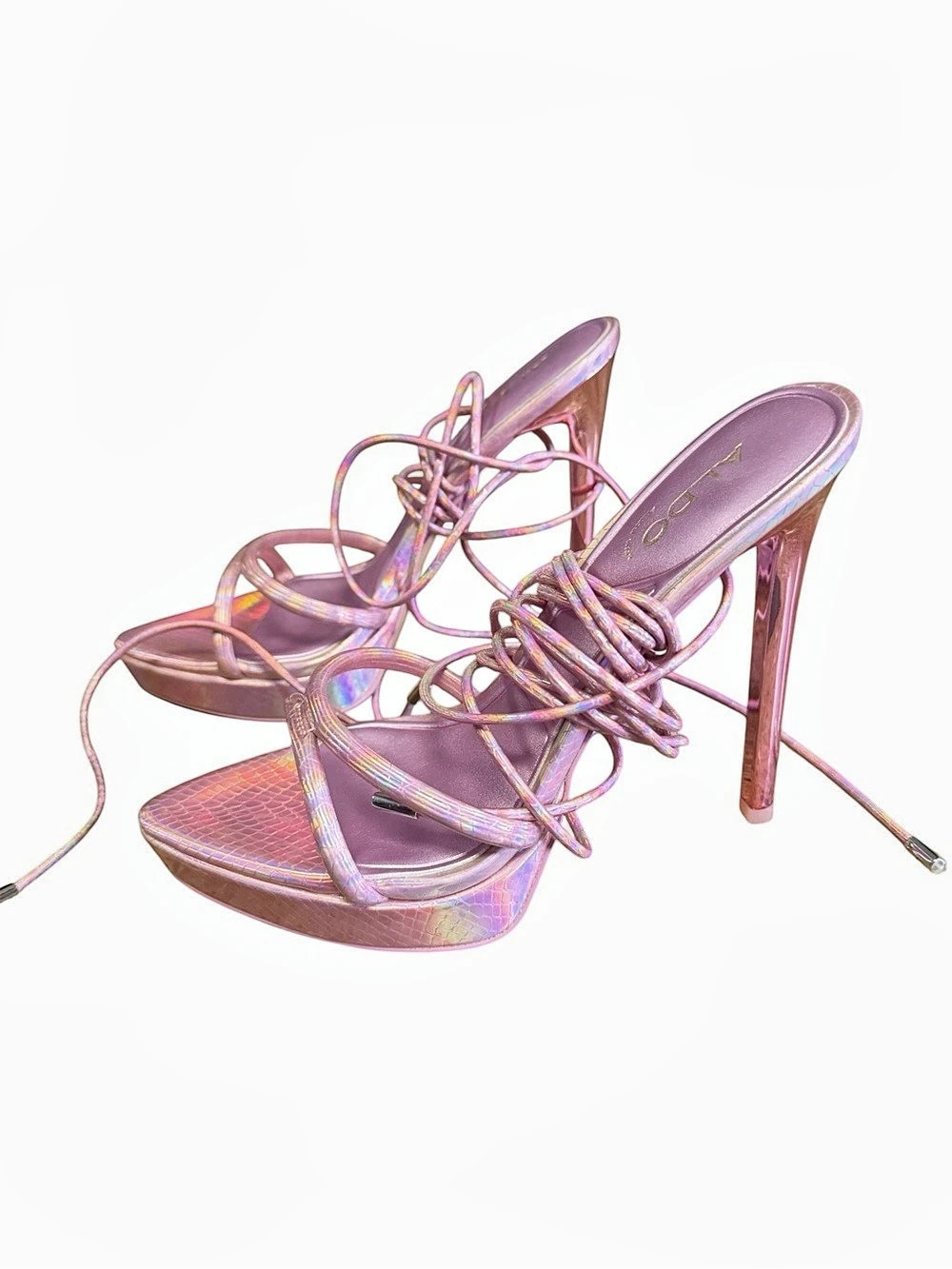 ALDO Barbie x ALDO Runway Sandal Pink & Purple Heels US 7.5